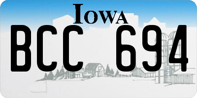 IA license plate BCC694