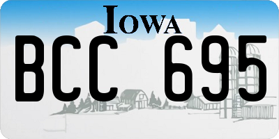 IA license plate BCC695