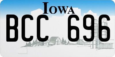 IA license plate BCC696
