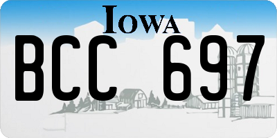 IA license plate BCC697