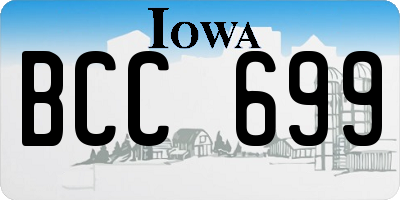 IA license plate BCC699