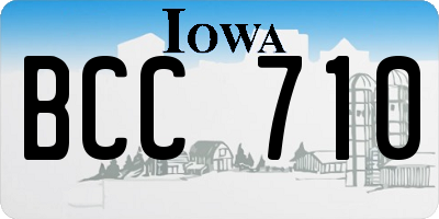 IA license plate BCC710