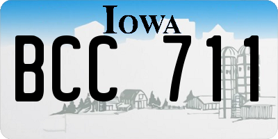 IA license plate BCC711