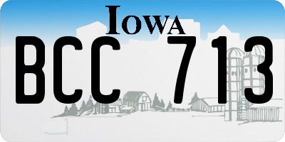 IA license plate BCC713