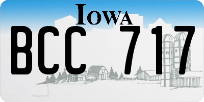 IA license plate BCC717