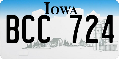IA license plate BCC724