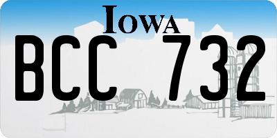 IA license plate BCC732