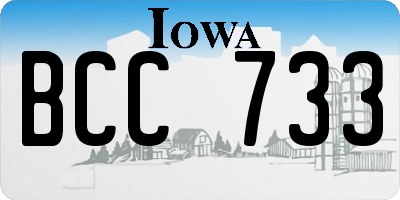 IA license plate BCC733