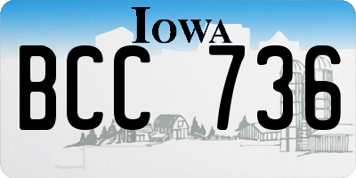 IA license plate BCC736