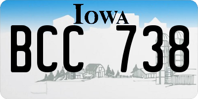 IA license plate BCC738