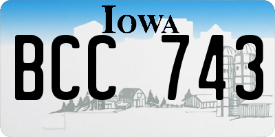 IA license plate BCC743