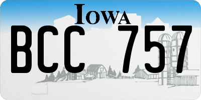 IA license plate BCC757