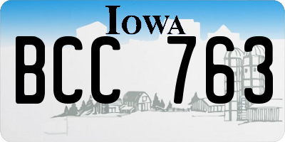 IA license plate BCC763