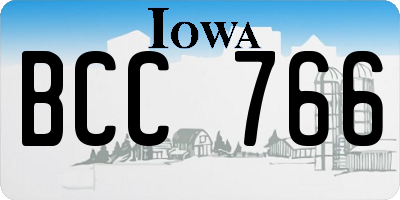 IA license plate BCC766