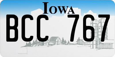 IA license plate BCC767