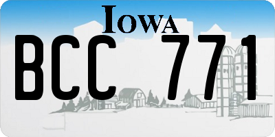 IA license plate BCC771