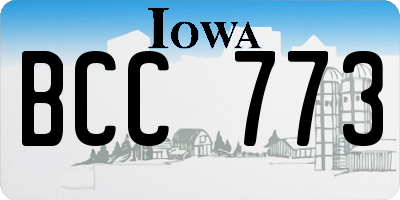 IA license plate BCC773