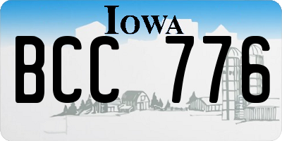 IA license plate BCC776