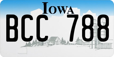 IA license plate BCC788