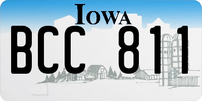 IA license plate BCC811