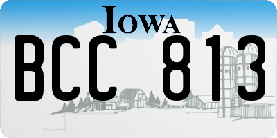 IA license plate BCC813