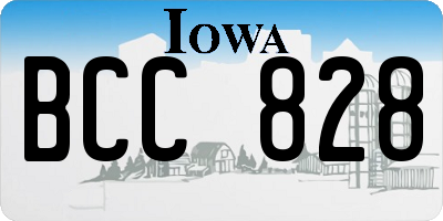IA license plate BCC828