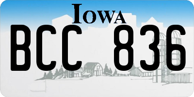 IA license plate BCC836