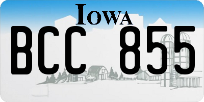 IA license plate BCC855