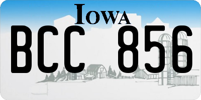 IA license plate BCC856