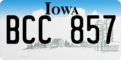 IA license plate BCC857