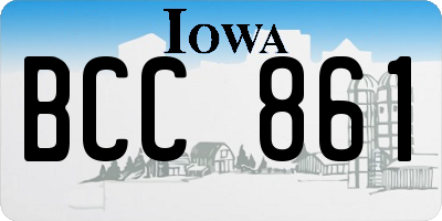 IA license plate BCC861