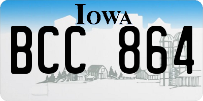 IA license plate BCC864