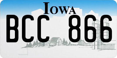 IA license plate BCC866