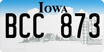 IA license plate BCC873