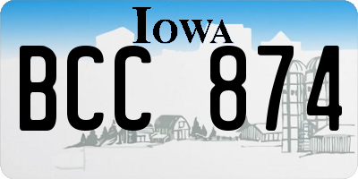 IA license plate BCC874