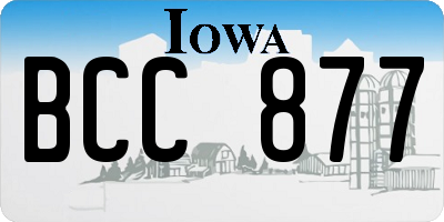 IA license plate BCC877