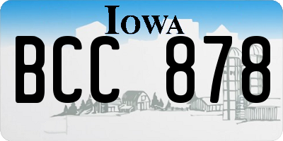 IA license plate BCC878