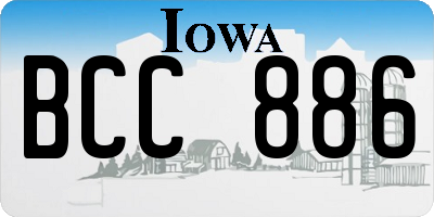 IA license plate BCC886