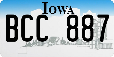 IA license plate BCC887