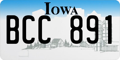 IA license plate BCC891