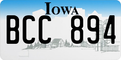 IA license plate BCC894