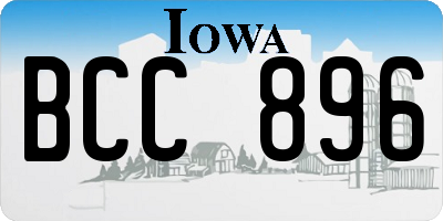 IA license plate BCC896