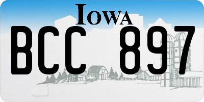 IA license plate BCC897