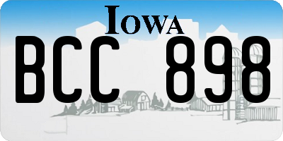 IA license plate BCC898