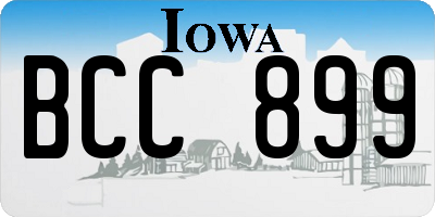 IA license plate BCC899