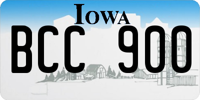 IA license plate BCC900