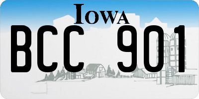 IA license plate BCC901