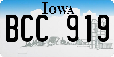 IA license plate BCC919