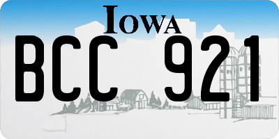 IA license plate BCC921