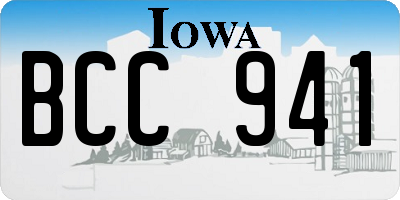 IA license plate BCC941